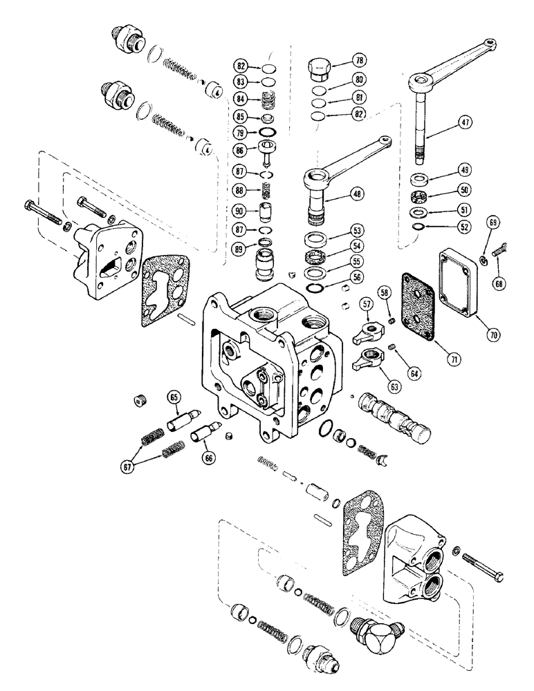 Схема запчастей Case IH 2470 - (209A) - A77127 REMOTE HYDRAULIC VALVE (08) - HYDRAULICS