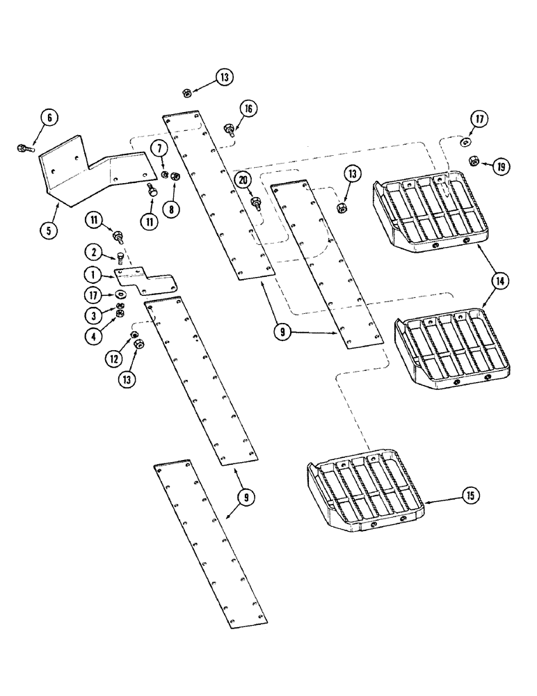 Схема запчастей Case IH 2594 - (9-098) - STEPS (09) - CHASSIS/ATTACHMENTS