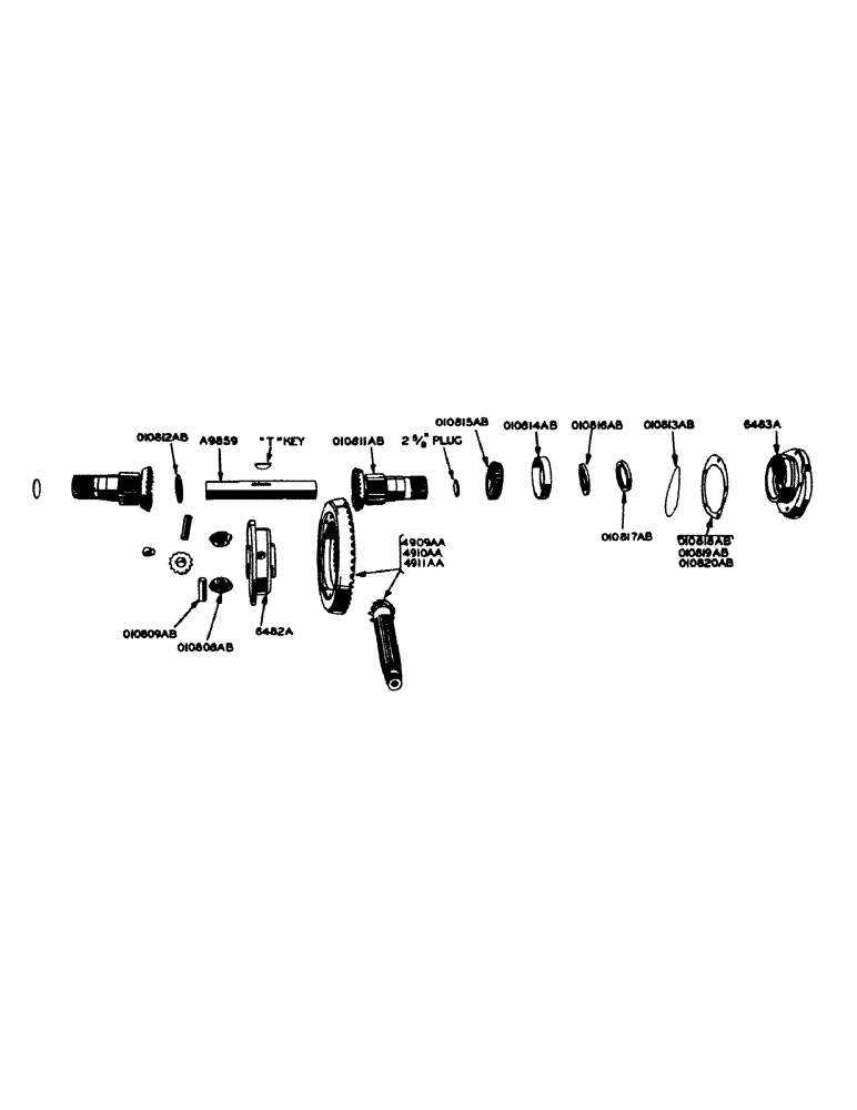 Схема запчастей Case IH 800 - (123) - DIFFERENTIAL SHAFT (06) - POWER TRAIN