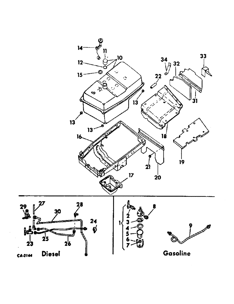 Схема запчастей Case IH 686 - (12-06) - POWER, FUEL TANK, SUPPORTS, CONNECTIONS AND HEAT SHIELDS Power