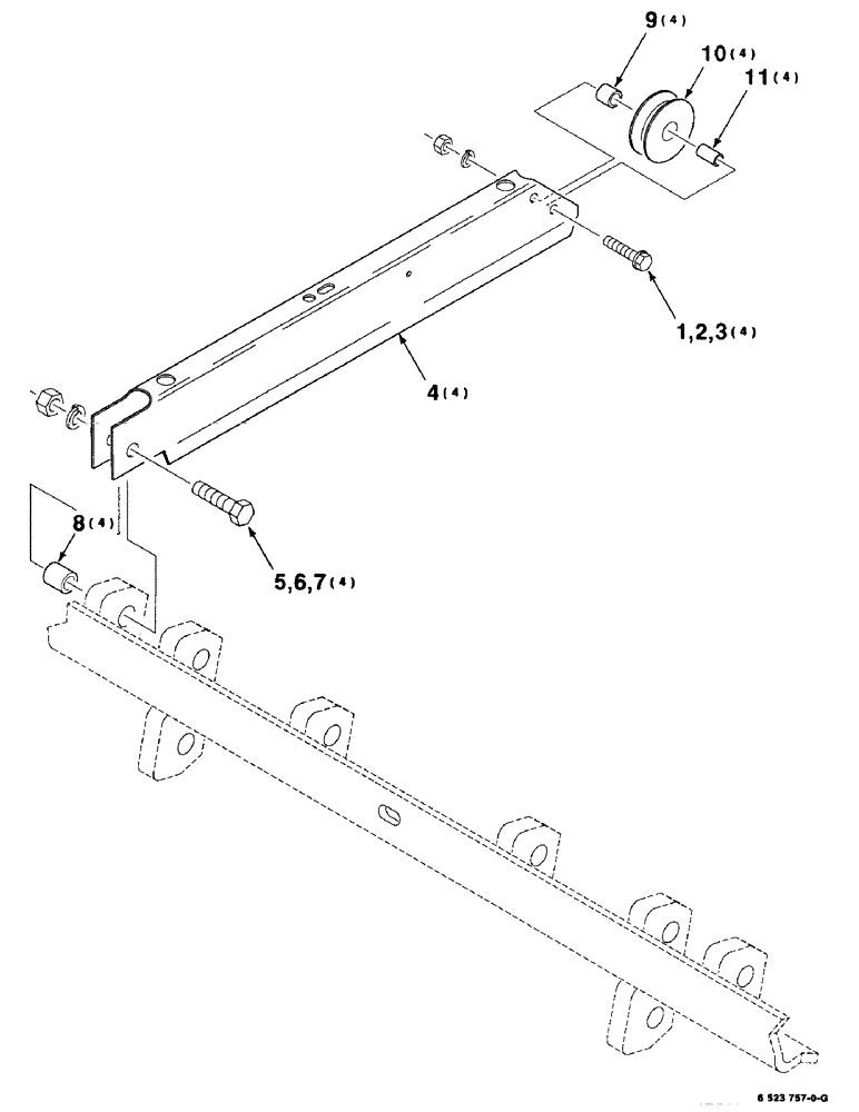 Схема запчастей Case IH 8575 - (6-04) - TENSION ARM ASSEMBLY (14) - BALE CHAMBER