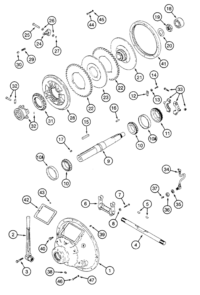 Схема запчастей Case IH PX240 - (02-24) - PTO CLUTCH (02) - ENGINE