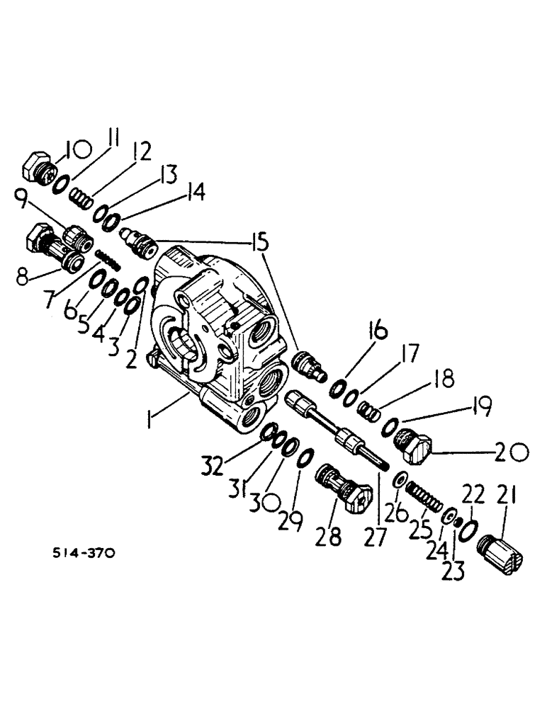 Схема запчастей Case IH 2400 - (07-18) - CENTER SECTION VALVE (04) - Drive Train