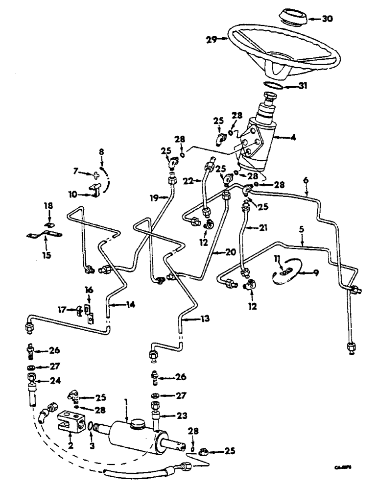 Схема запчастей Case IH 454 - (10-08) - POWER STEERING, ROSS (07) - HYDRAULICS