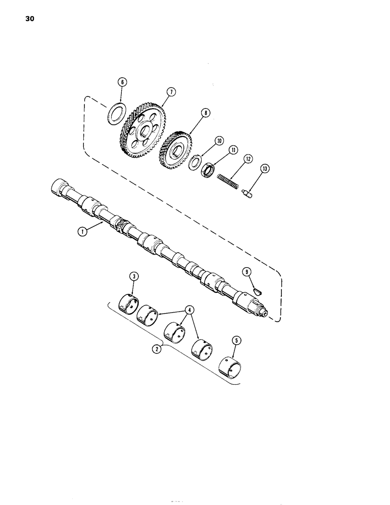 Схема запчастей Case IH 504DTI - (030) - CAMSHAFT, ENGINE LESS FUEL DEVICE, 504DTI, 504DT AND 504D DIESEL ENGINES (10) - ENGINE