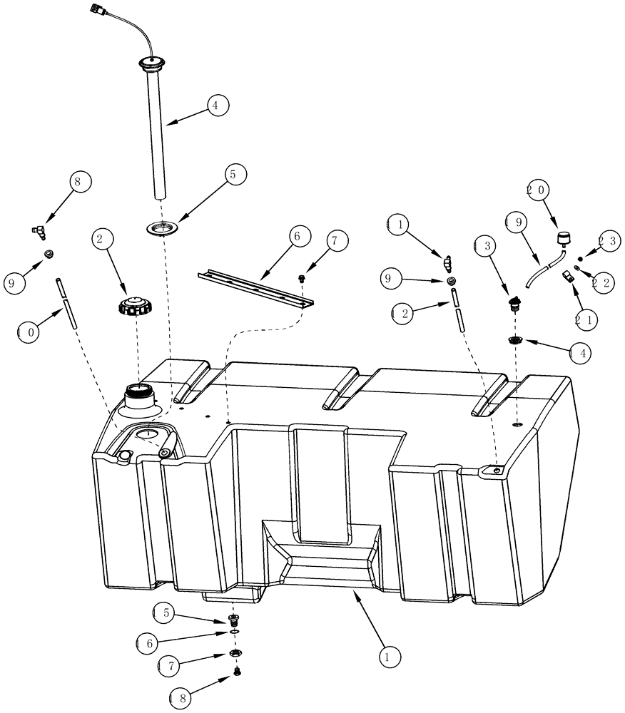 Схема запчастей Case IH 2377 - (03-13) - FUEL TANK (02) - FUEL SYSTEM