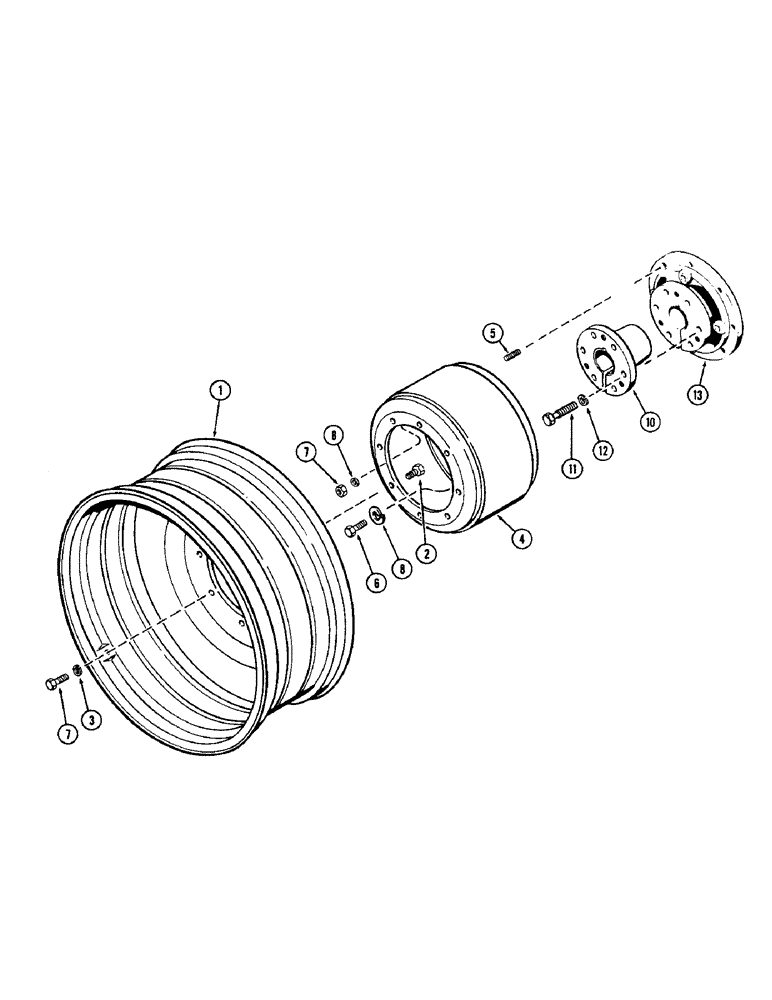 Схема запчастей Case IH 1370 - (240) - OUTER DUAL WHEEL SPACER, STEEL WHEEL, WITH 3-1/2 INCH DIAMETER AXLE (06) - POWER TRAIN