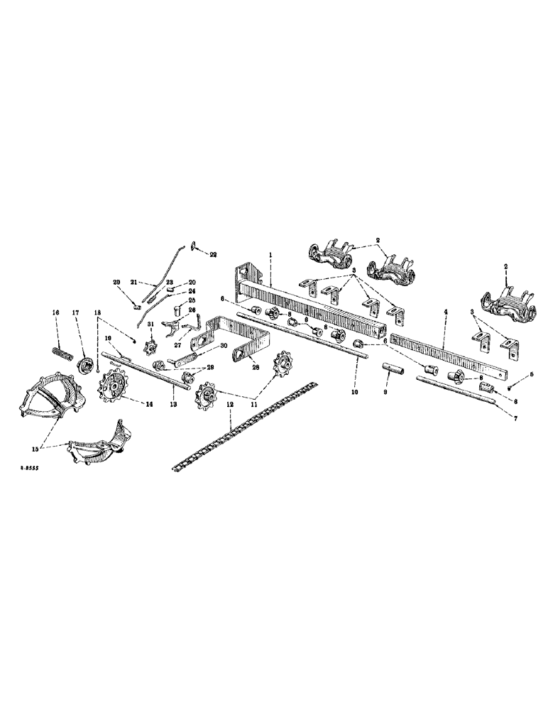 Схема запчастей Case IH 34-609 - (AF-16) - HOPPER BRACKET AND FRAME 