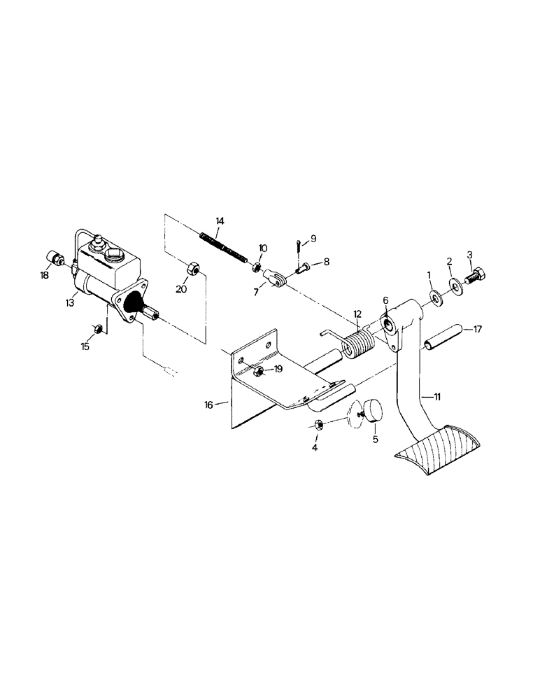 Схема запчастей Case IH CS-360 - (01-28) - BRAKE CONTROL (10) - CAB