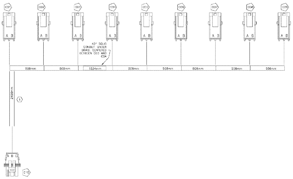 Схема запчастей Case IH 3185 - (12-023) - HARNESS, AIM COMMAND, 6 SECTION (06) - ELECTRICAL