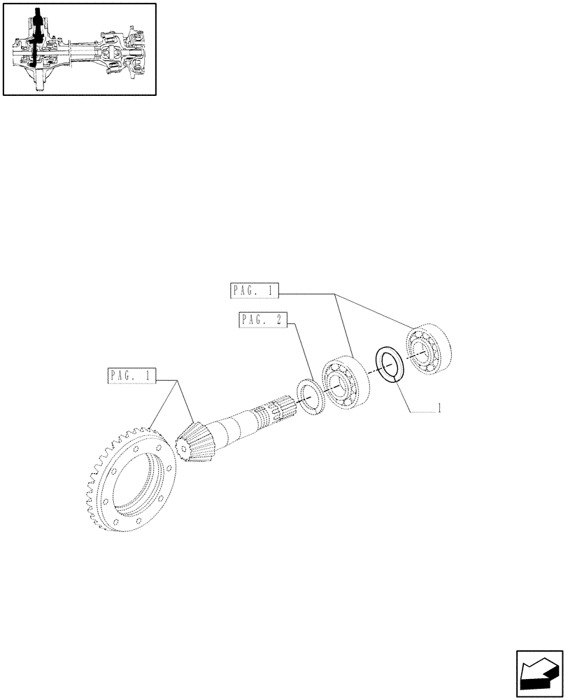 Схема запчастей Case IH MAXXUM 140 - (1.40.11/06[03]) - 4WD (CL.3) FRONT AXLE WITH LIMITED SLIP DIFF. LOCK AND BRAKES - ADJUSTING SHIMS (VAR.330425) (04) - FRONT AXLE & STEERING