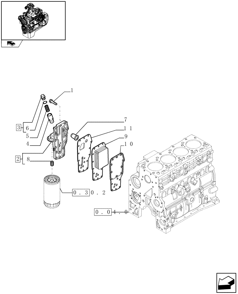 Схема запчастей Case IH F4GE9484A J601 - (0.31.5) - HEAT EXCHANGER - ENGINE (504096821) 