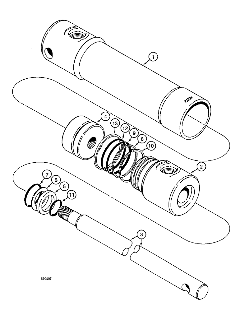 Схема запчастей Case IH 4900 - (8-34) - AUTOMATIC WING TRANSPORT LOCK CYLINDER - 811998C91, 1-1/2 (08) - HYDRAULICS