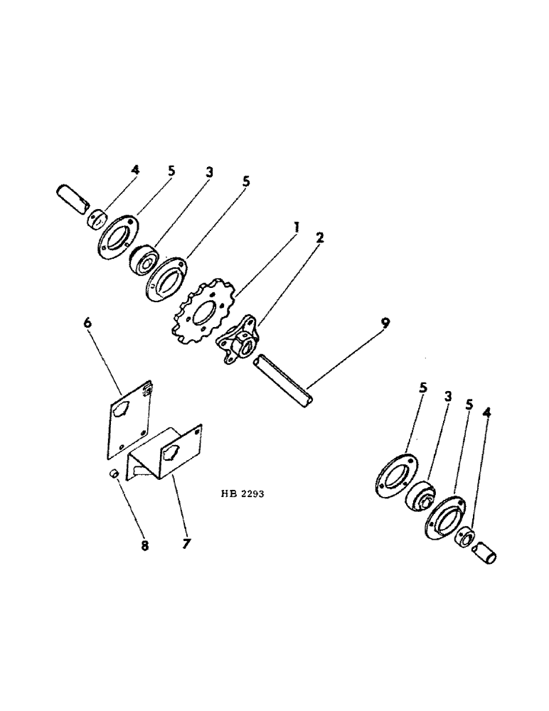 Схема запчастей Case IH 45 - (F-05) - ROD WEEDER BOOT DRIVE AND MOUNTING 