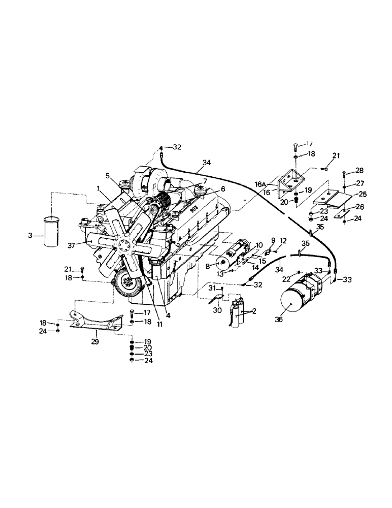 Схема запчастей Case IH ST280 - (04-05) - ENGINE AND ATTACHING PARTS, CUMMINS 903 (04) - Drive Train