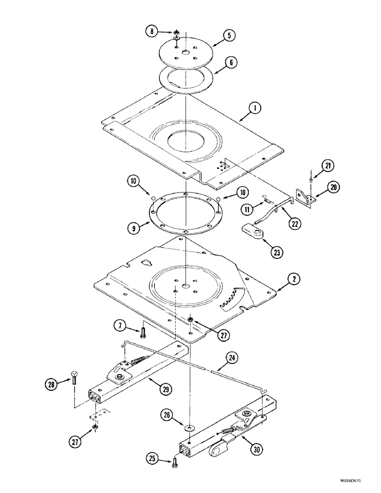 Схема запчастей Case IH 9350 - (9-062) - VINYL SEAT ASSEMBLY, MECHANICAL SUSPENSION (09) - CHASSIS/ATTACHMENTS