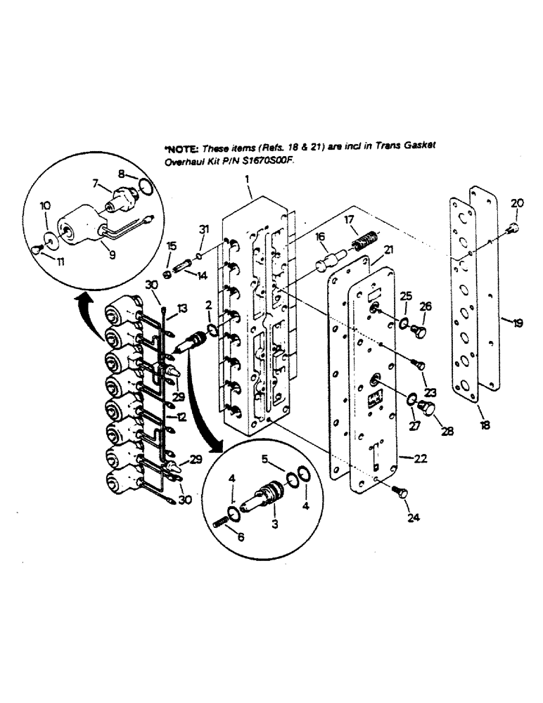 Схема запчастей Case IH 9180 - (04-31) - TRANSMISSION RANGE SELECTOR VALVE ASSEMBLY (04) - Drive Train