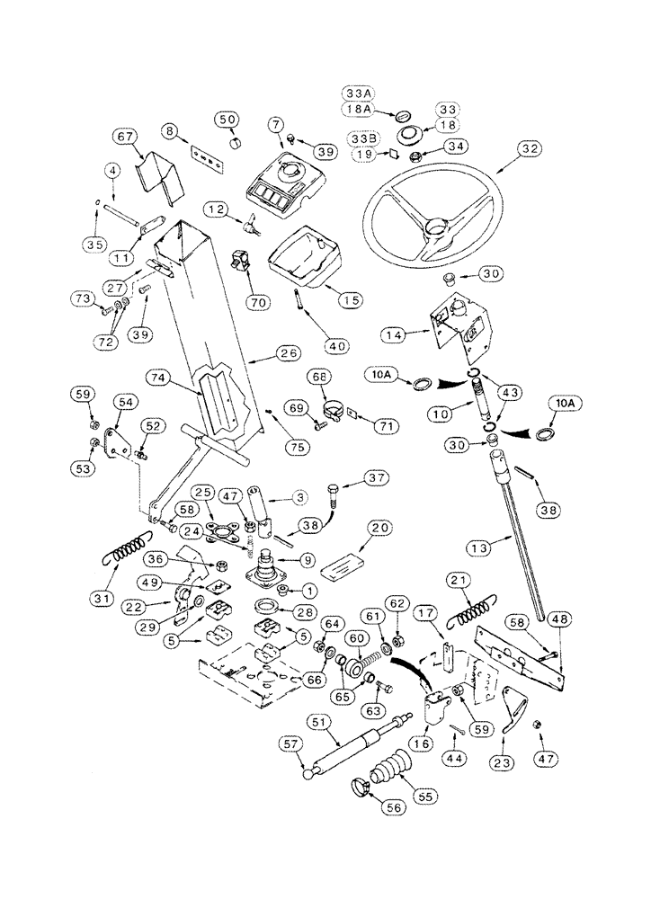 Схема запчастей Case IH 2344 - (05-01) - STEERING COLUMN - WHEEL (04) - STEERING