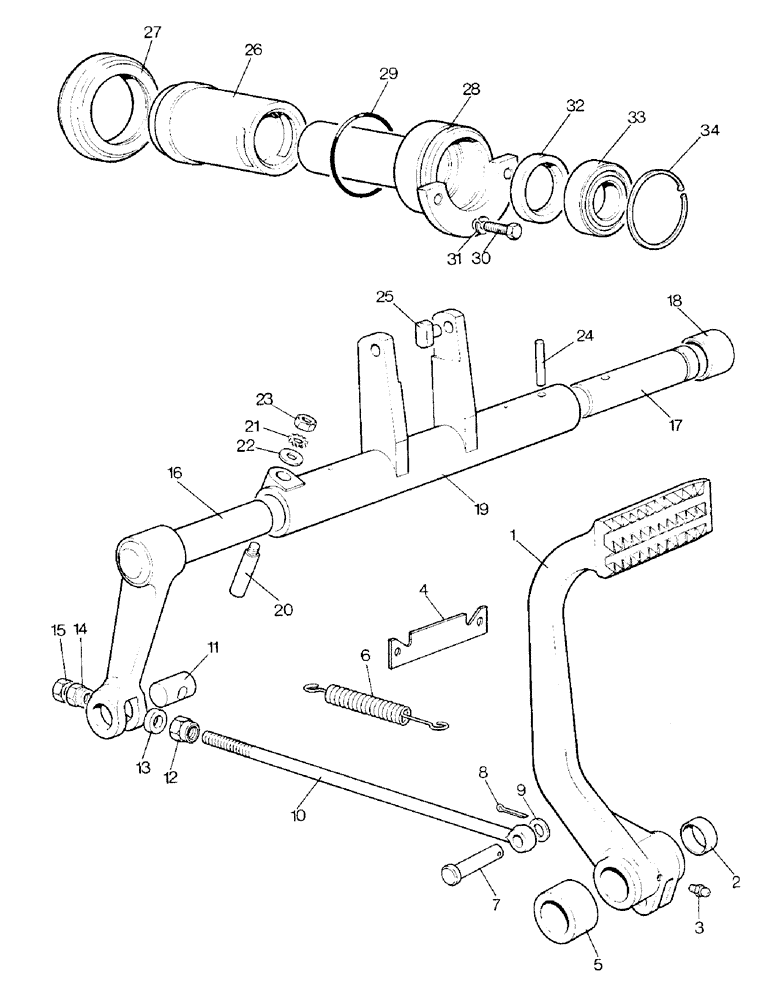 Схема запчастей Case IH 1290 - (C-04) - INDEPENDENT CLUTCH RELEASE MECHANISM (03.1) - CLUTCH