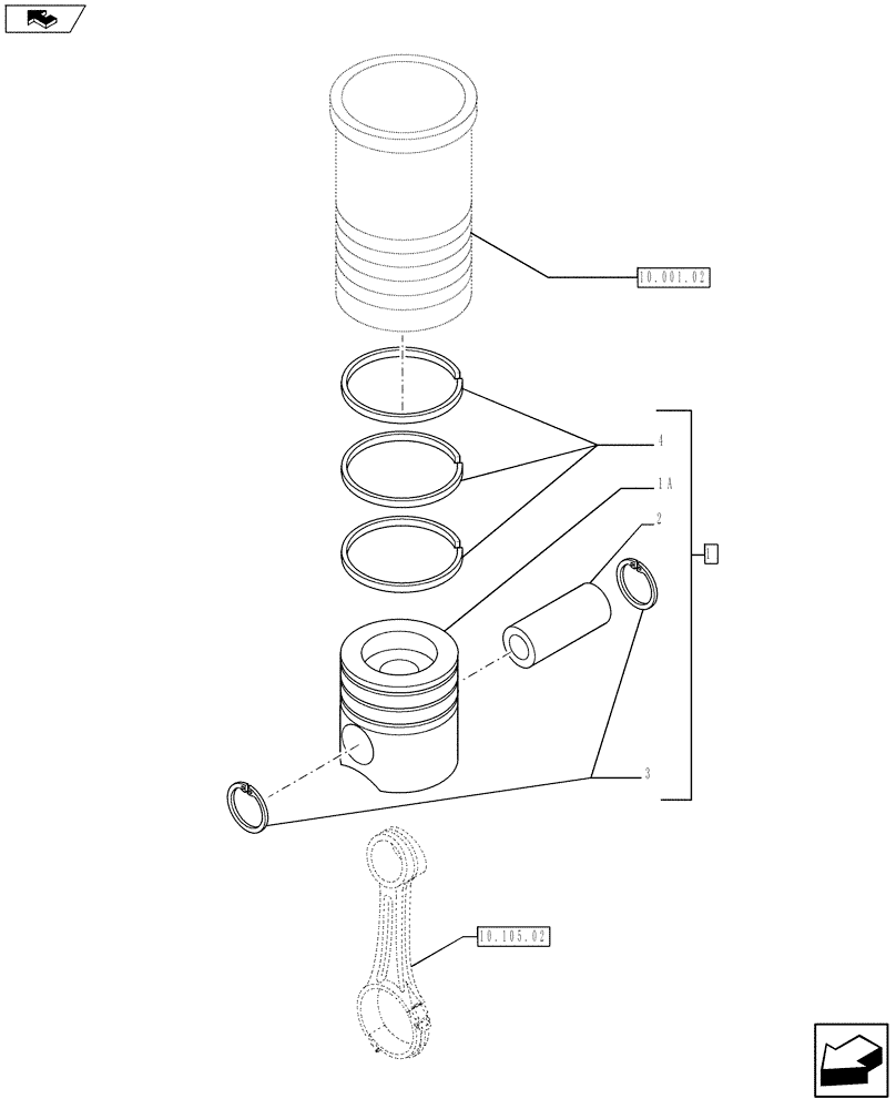 Схема запчастей Case IH F2CFE613A A017 - (10.105.01) - PISTON - ENGINE (5801379863) (10) - ENGINE