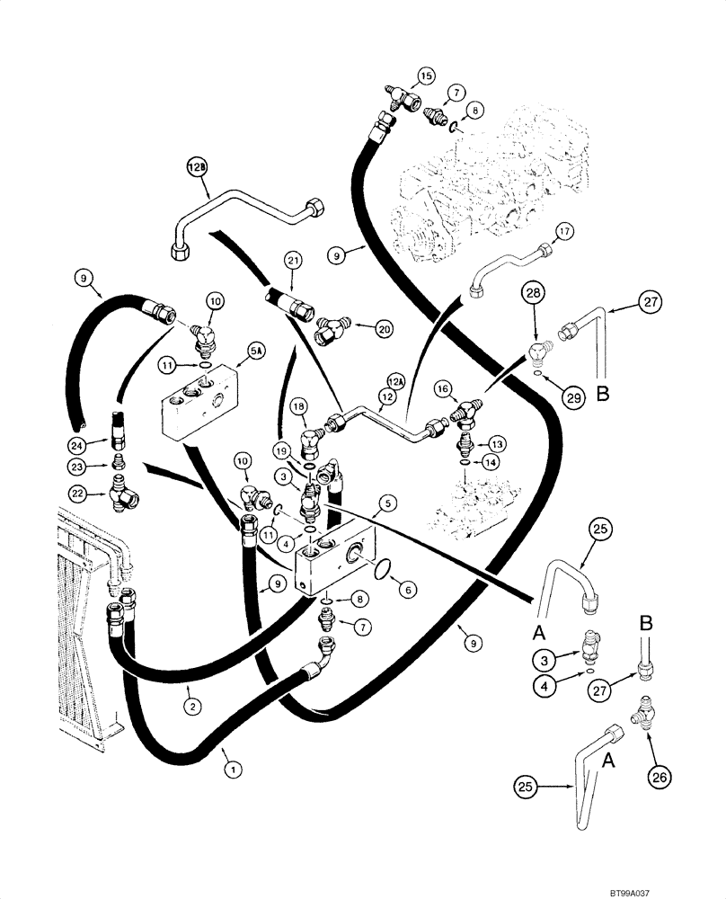 Схема запчастей Case IH 1840 - (08-11) - HYDROSTATIC DRIVE HYDRAULICS (08) - HYDRAULICS