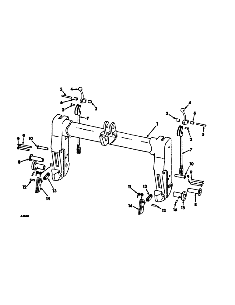 Схема запчастей Case IH 1468 - (09-21) - FRAME, THREE POINT HITCH QUICK COUPLER, CATEGORY II HITCH (12) - FRAME