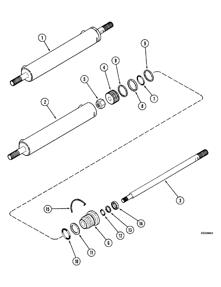 Схема запчастей Case IH 2166 - (5-46) - STEERING CYLINDER, WITHOUT POWER GUIDE AXLE (04) - STEERING