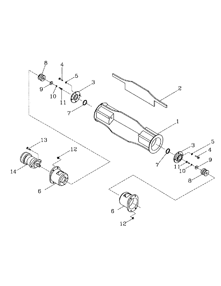 Схема запчастей Case IH 7000 - (A05-01) - BUTTLIFT ROLLER Mainframe & Functioning Components