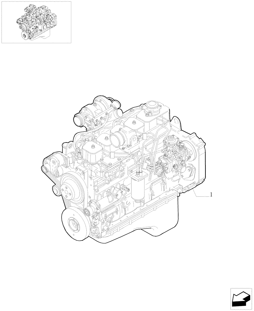 Схема запчастей Case IH PX170 - (0.02.1[01]) - ENGINE - PX170 (504062643) (02) - ENGINE