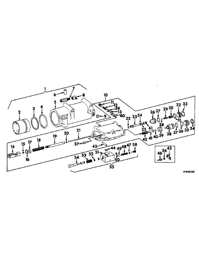 Схема запчастей Case IH 404 - (118) - HYDRAULIC SYSTEM, DRAFT CONTROL CYLINDER AND VALVE (07) - HYDRAULIC SYSTEM