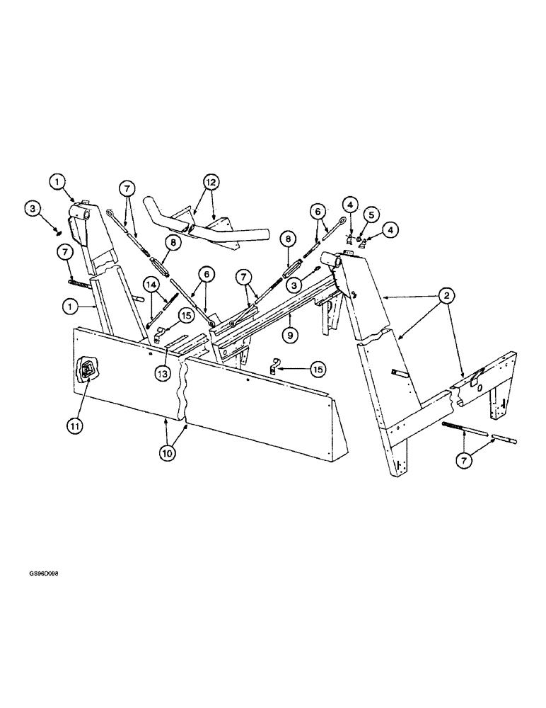 Схема запчастей Case IH 1400 - (9C-06) - BASKET PIVOT SUPPORT (16) - BASKET