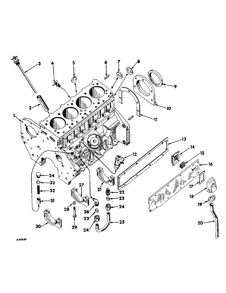 Схема запчастей Case IH 340 - (024) - DIESEL ENGINE, CRANKCASE AND RELATED PARTS (01) - ENGINE