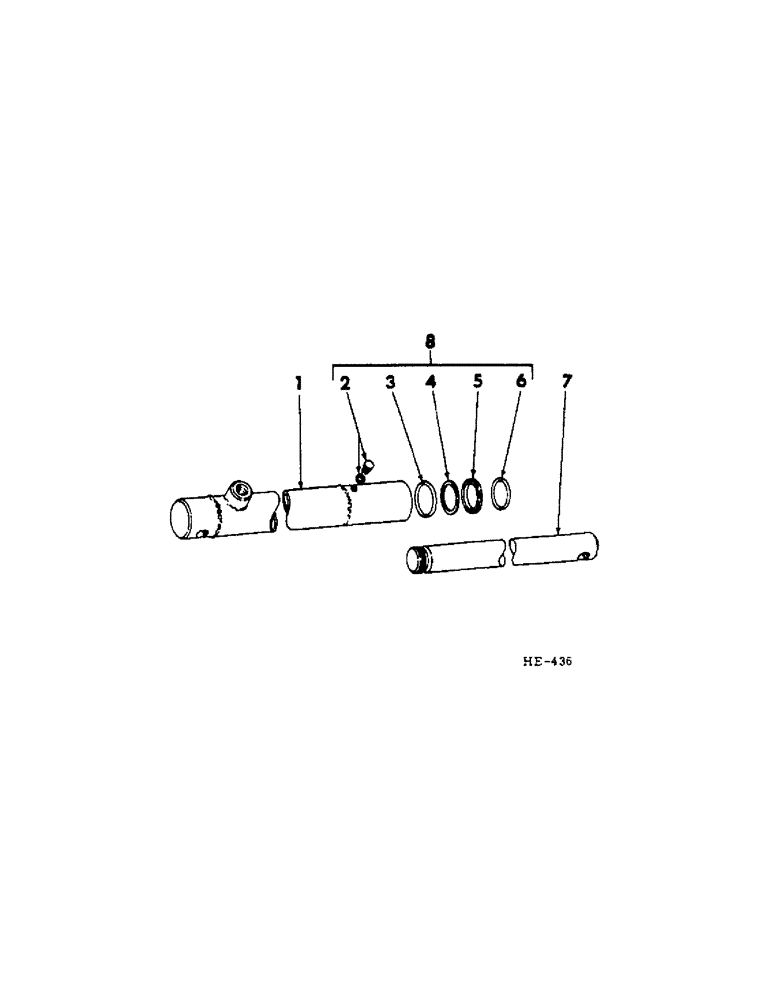 Схема запчастей Case IH 201 - (E-052[1]) - REEL LIFT SLAVE HYDRAULIC CYLINDER (35) - HYDRAULIC SYSTEMS