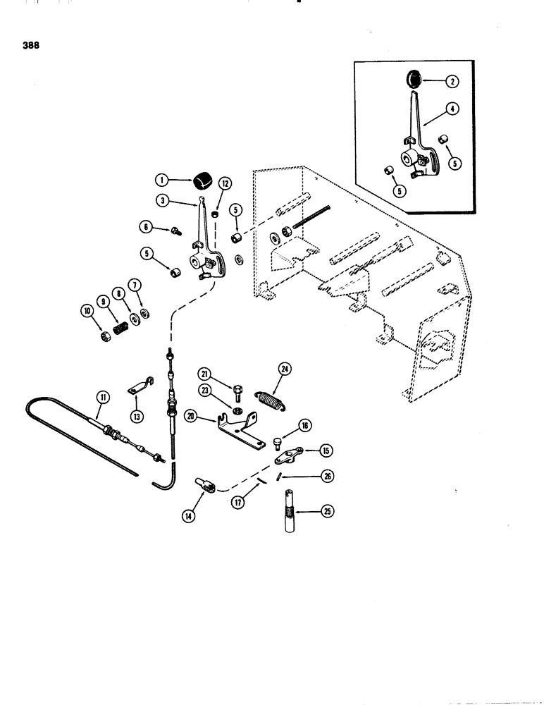 Схема запчастей Case IH 1070 - (0388) - DRAFT SENSING CONTROLS (08) - HYDRAULICS