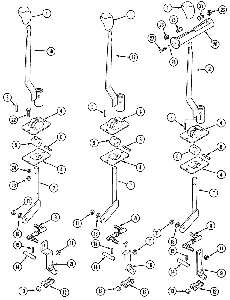 Схема запчастей Case IH CX80 - (08-13) - REMOTE HYDRAULIC CONTROLS (08) - HYDRAULICS