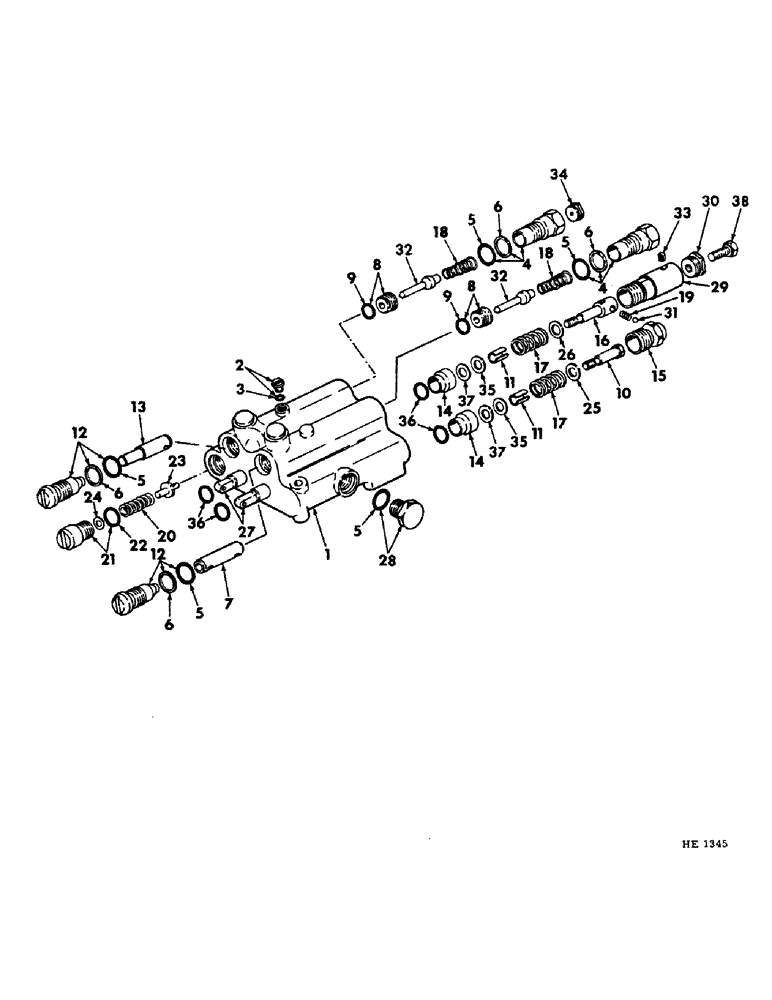 Схема запчастей Case IH 230 - (10-06) - HYDRAULICS, HYDRAULICS CONTROL VALVE (07) - HYDRAULICS