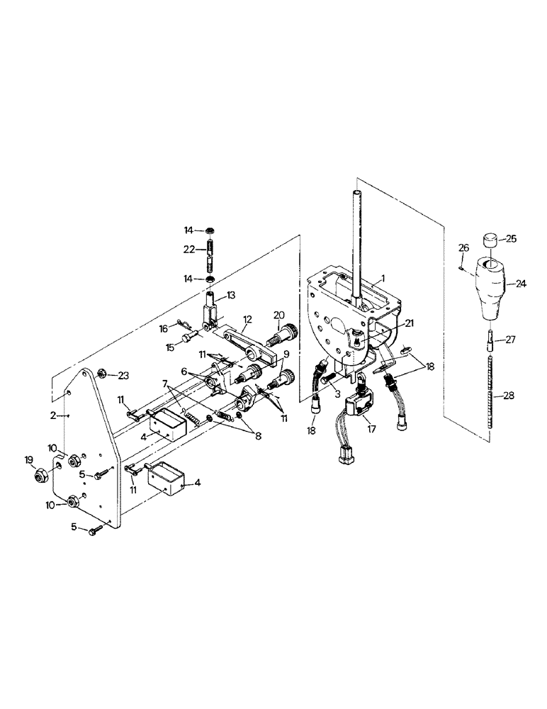 Схема запчастей Case IH CP-1400 - (01-36) - TRANSMISSION MODE CONTROL ASSEMBLY (10) - CAB