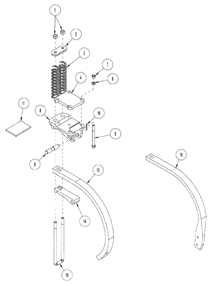 Схема запчастей Case IH NFX - (9-34) - SPRING CUSHION SHANK ASSEMBLY (09) - CHASSIS