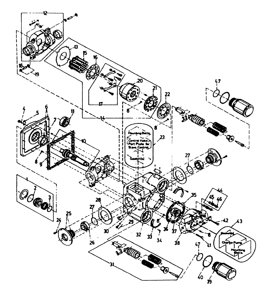 Схема запчастей Case IH 7700 - (B04[01]) - HYDRAULIC PUMP {TRANSMISSION} Hydraulic Components & Circuits