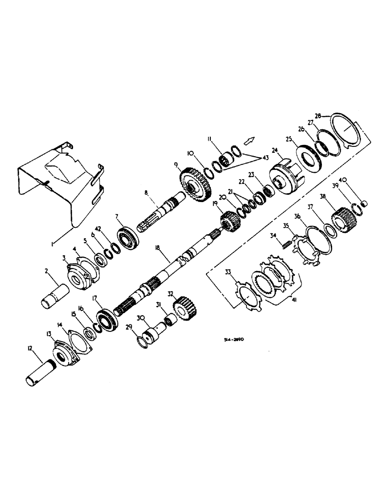 Схема запчастей Case IH 485 - (00E01) - INDEPENDENT POWER TAKE OFF - DUAL SPEED (04) - Drive Train