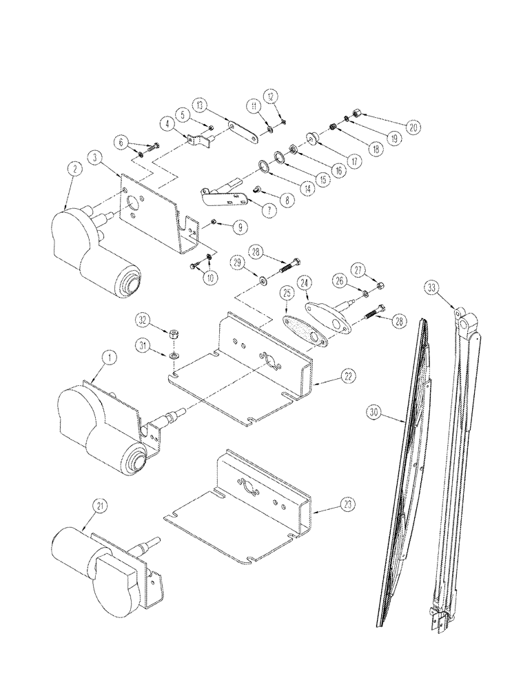 Схема запчастей Case IH STX275 - (04-02) - WIPER, WINDSHIELD MOUNTING (04) - ELECTRICAL SYSTEMS