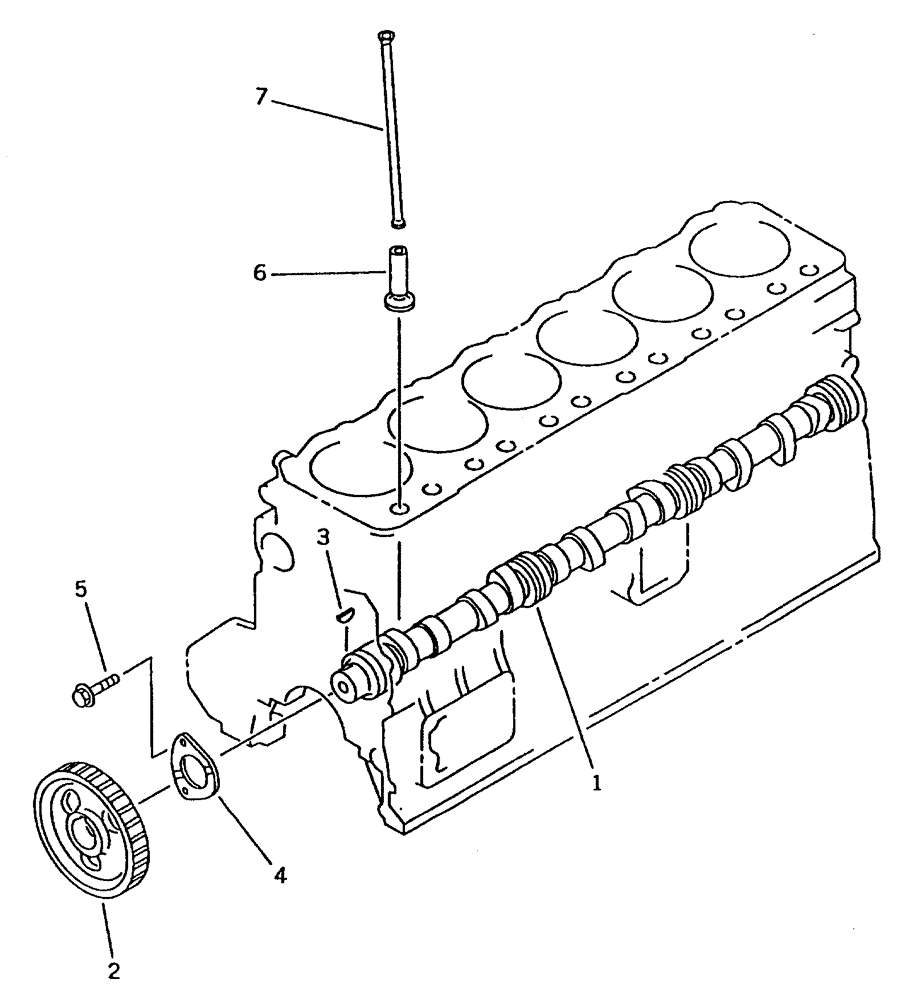 Схема запчастей Case IH 7700 - (C01[16]) - ENGINE CAMSHAFT & TAPPET KOMATSU SA6D108-1A1 Engine & Engine Attachments