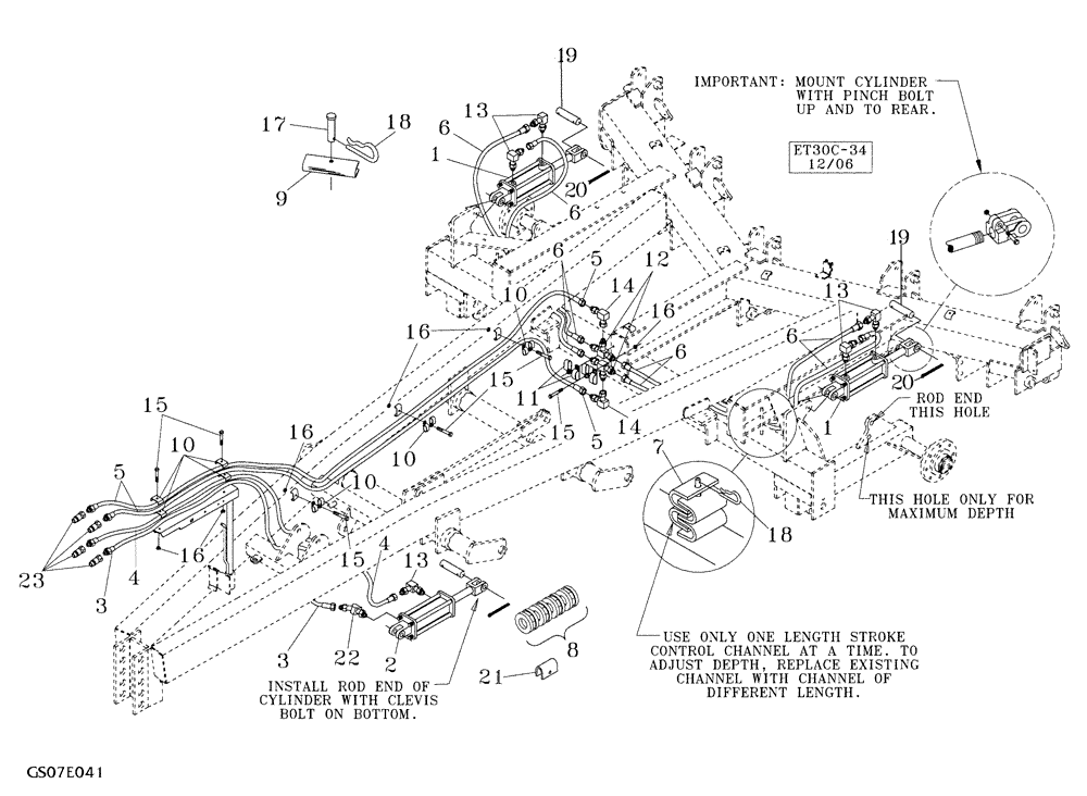 Схема запчастей Case IH 730C - (35.100.01) - MAIN FRAME HYDRAULIC (08) - HYDRAULICS