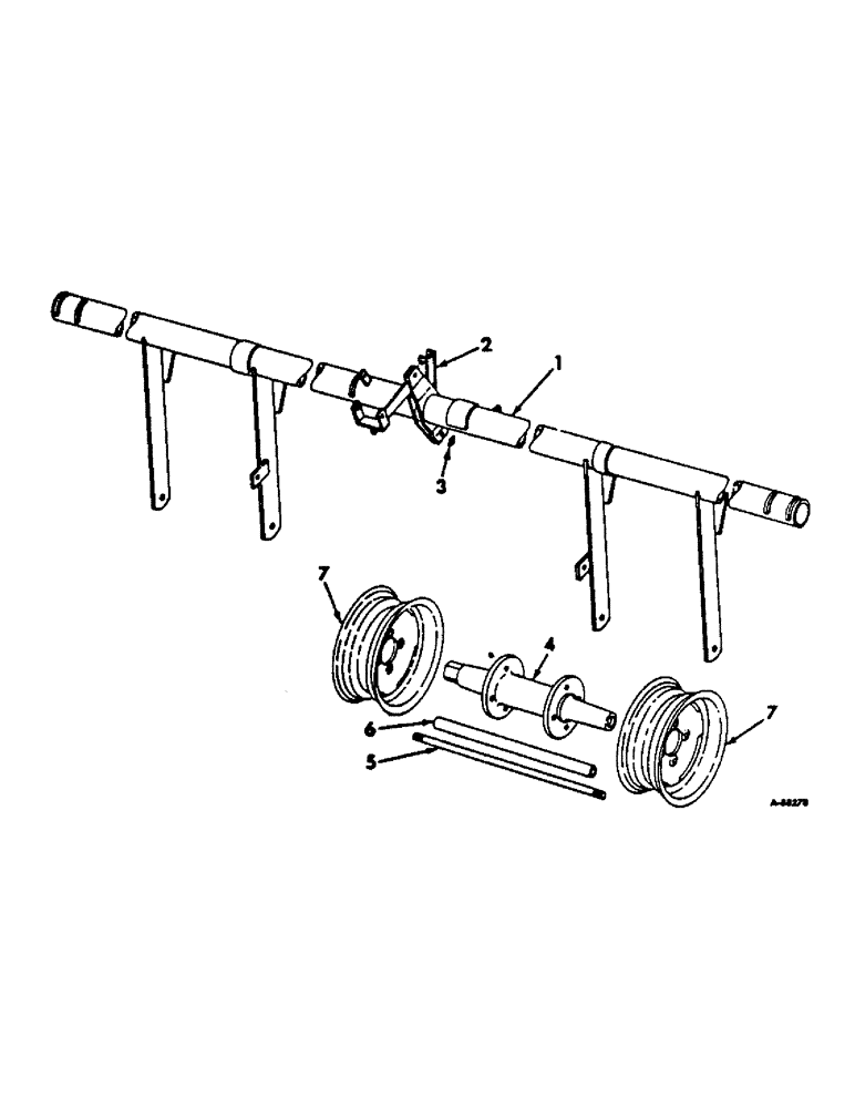 Схема запчастей Case IH 56-SERIES - (N-23) - DUAL WHEEL FRAME, FOR 4-ROW PLANTERS, BUILT 1966 TO 1967 