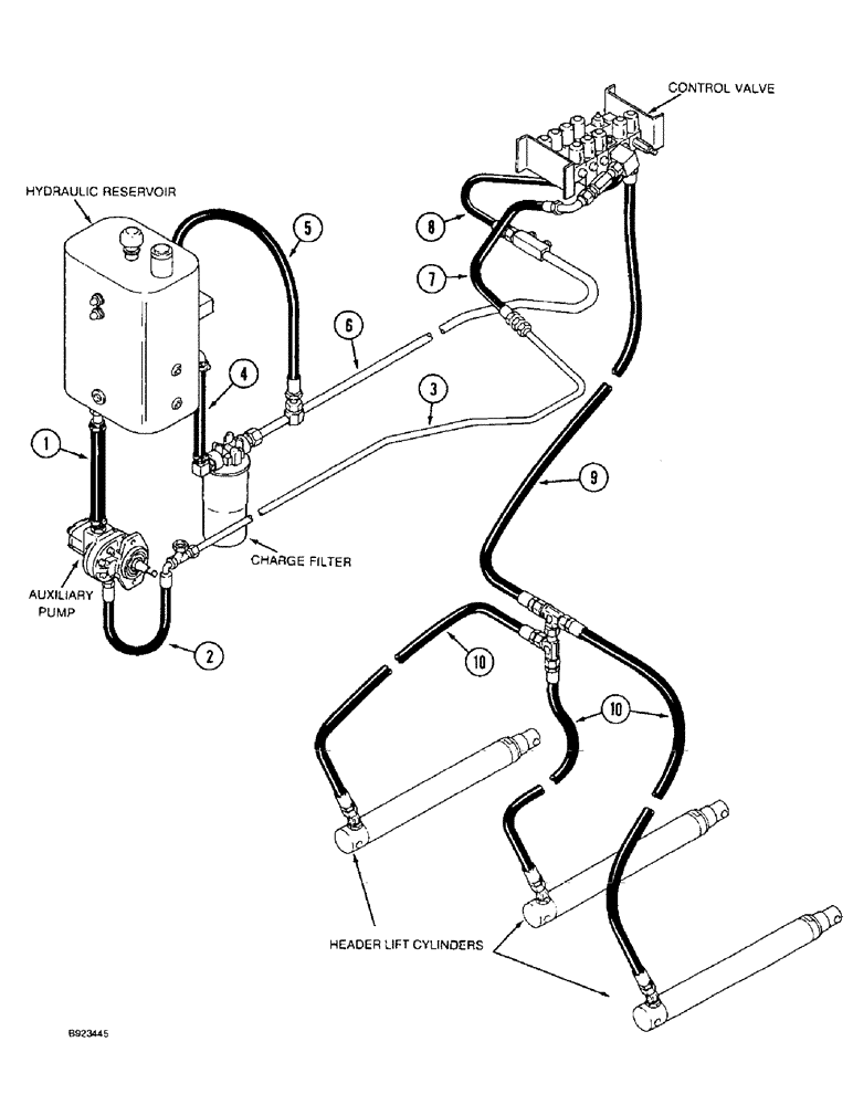 Схема запчастей Case IH 1644 - (1-16) - PICTORIAL INDEX, HEADER LIFT HYDRAULICS (00) - PICTORIAL INDEX