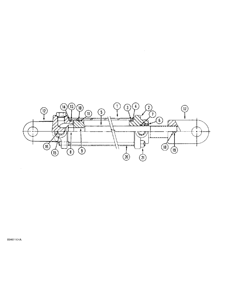 Схема запчастей Case IH 7100 - (8-56) - LIFT CYLINDER, 1272402C91, 2-1/2 ID X 8 INCH STROKE, VICTOR (08) - HYDRAULICS