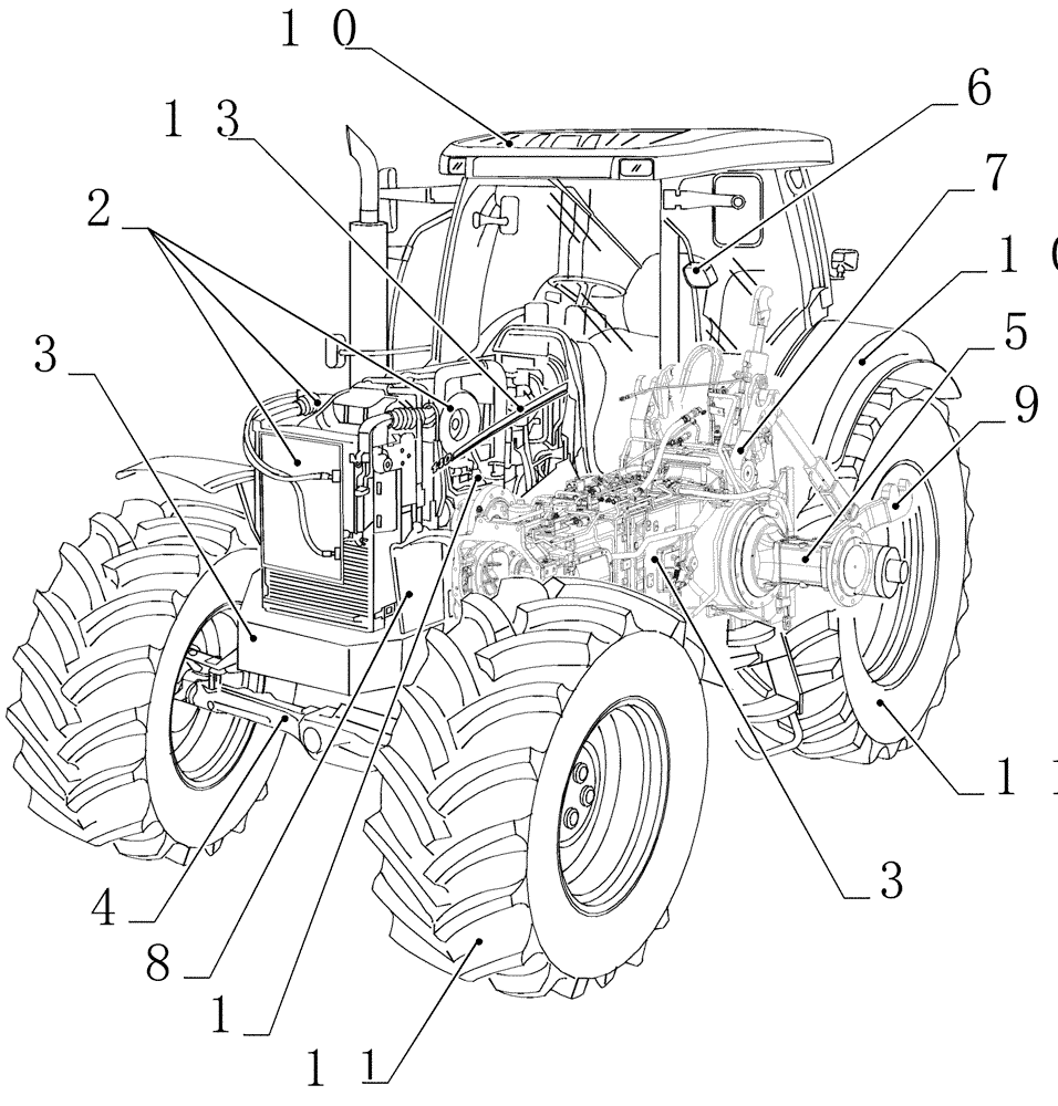 Схема запчастей Case IH MAXXUM 140 - (MAIN) - MAIN SECTIONS (00) - GENERAL