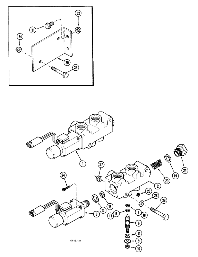 Схема запчастей Case IH 1660 - (8-52) - REEL DRIVE, VALVE ASSEMBLY (07) - HYDRAULICS