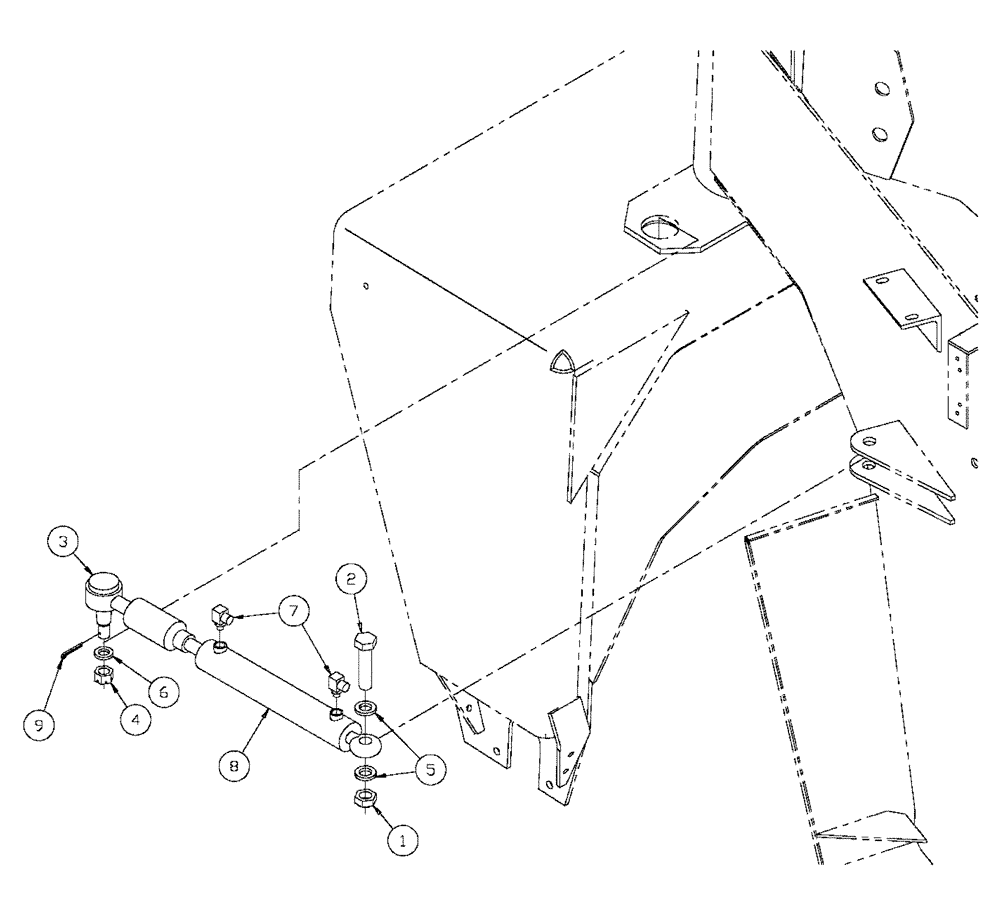 Схема запчастей Case IH FLX3330B - (06-006) - STEERING CYLINDER ASSEMBLY (07) - HYDRAULICS