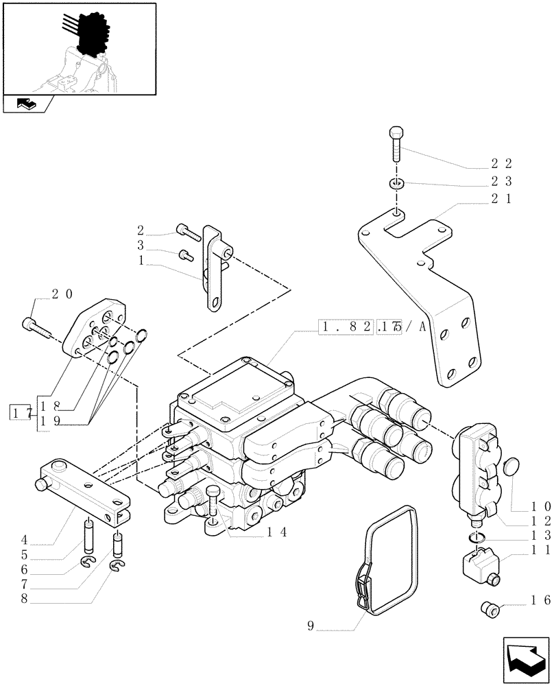 Схема запчастей Case IH PUMA 140 - (1.82.7) - 2 REMOTE VALVES FOR EDC - REMOTE VALVE & RELATED PARTS (07) - HYDRAULIC SYSTEM